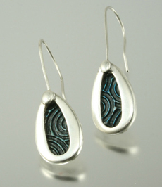 Metal Clay Earrings, Learning to Embed Wire and Add Color!